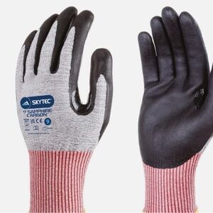 Sapphire Carbon Safety Gloves - Black and Gray